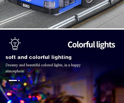 High Quality Simulation Bus Large Size Drop-resistant Light Music Inertia Bus Model Pull Back Car Educational Toys Gifts