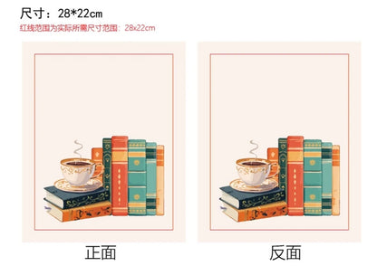 1 pc Book Sleeve Coffee Book Covers Book Pattern Black Book Protector for Paperbacks Washable Fabric Cloth Book Cover