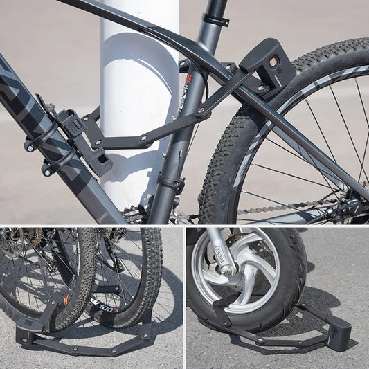 Bicycle Lock Heavt Duty Anti-Theft Smart Fingerprint Folding Lock Alloy Steel Anti-Hydraulic Shear Motorcycle Bike Accessories