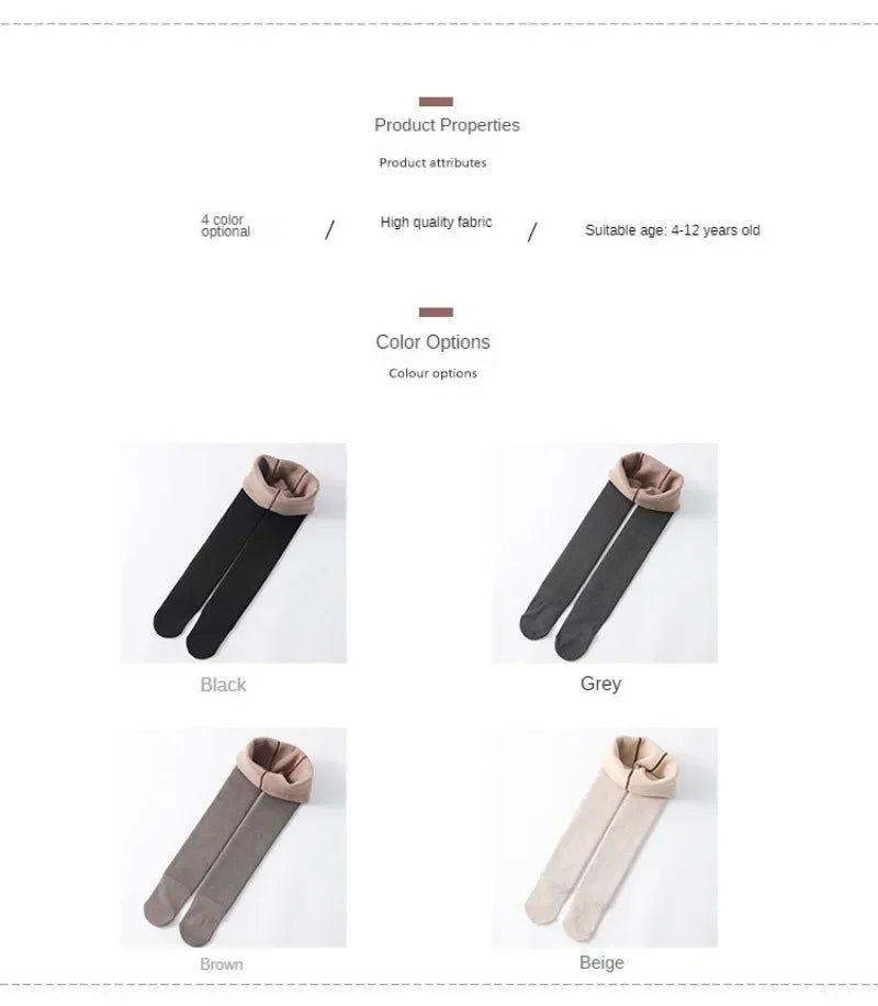 Winter Infant Girls Plus Velvet Pantyhose Children's Leggings Thickening Kids Babys Skinny Pants Snow Keep Warm