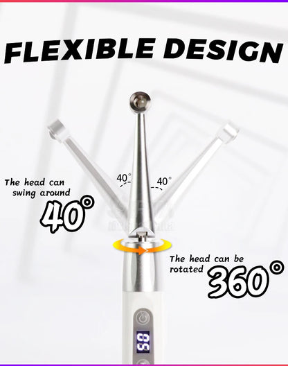 Dental 1 Second Curing Light LED Lamp With Two Intensity Angle Adjustable Utra Long Wavelength Flexible Rotation Design