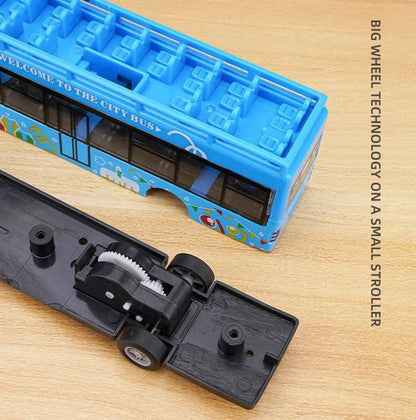 15CM Alloy Simulation Bus Car Model Children's Toy Pull Back Bus Inertia City Car Early Education Toy for Boy Girl Birthday Gift