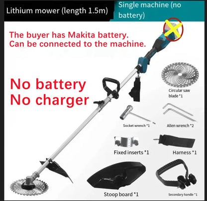 Multifunctional Lithium Battery Lawn Mower For Courtyard, Household Cordless Electric Lawn Mower, Portable Garden Lawn Mower