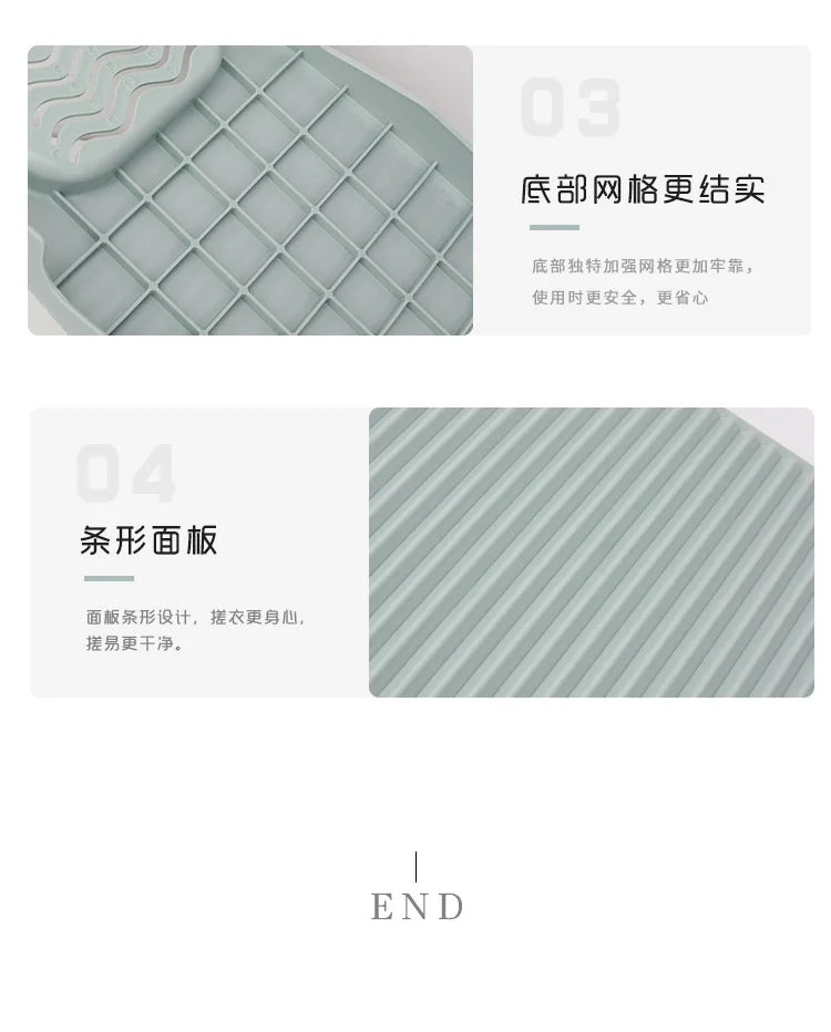 Wash Board Thickened Hand Wash Laundry Boards Dirty Clothes Washboard with Soap Holder Design for Underwear Lingerie Cleaning