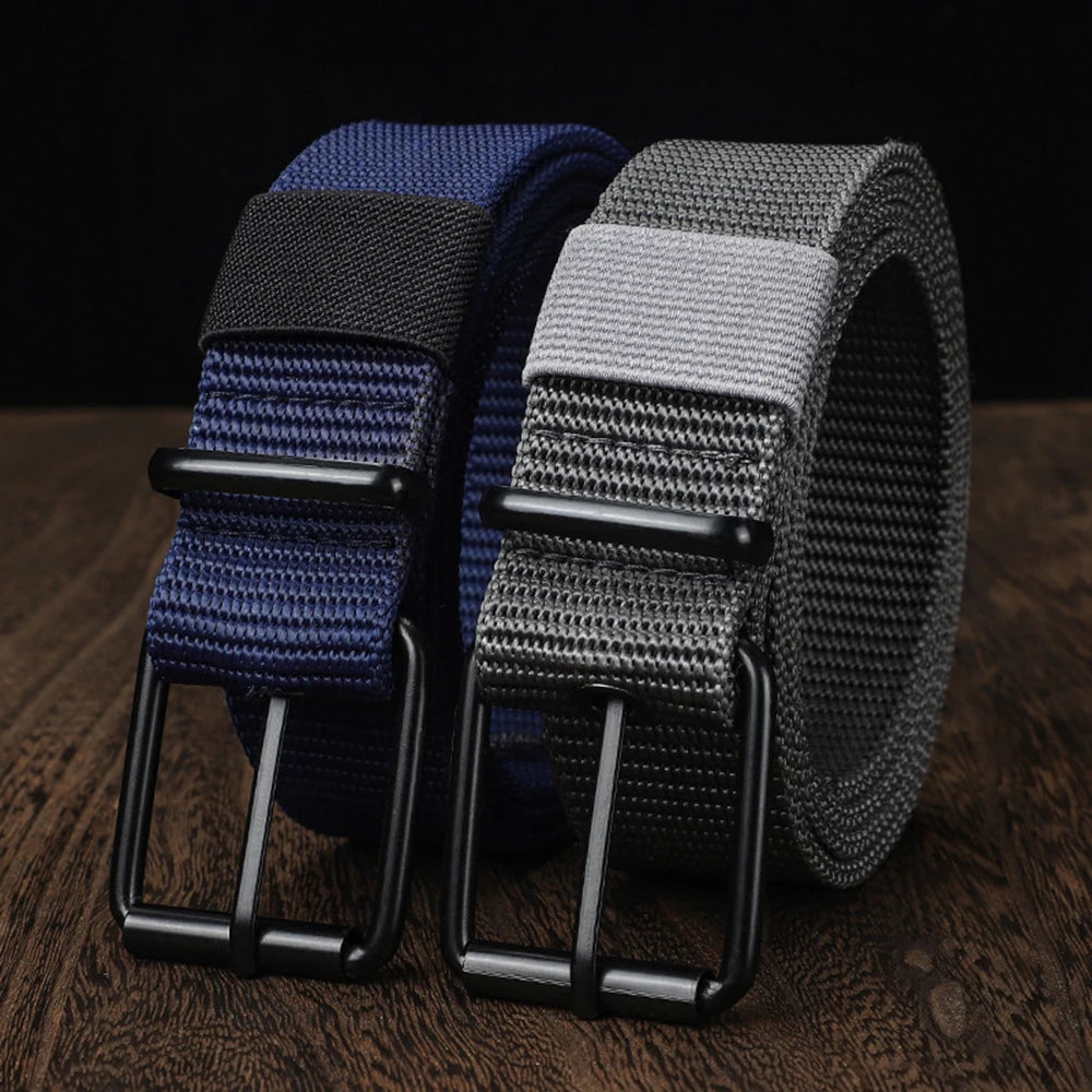 Perforated Canvas Belt Men's Needle Buckle Belt Student Youth Korean Adjustable Multi-Hole Belt Student Jeans Belt