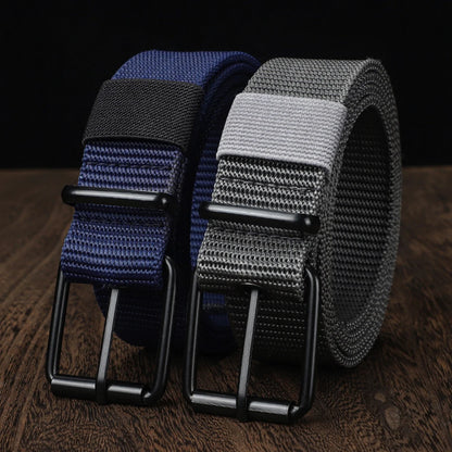 Perforated Canvas Belt Men's Needle Buckle Belt Student Youth Korean Adjustable Multi-Hole Belt Student Jeans Belt