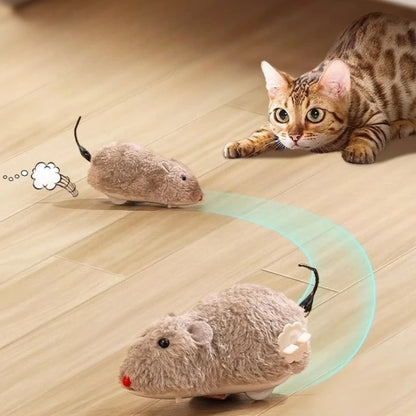 Interactive Cat Toy Electric Mouse Plush Automatic Teaser Kitten Toy Intelligent Obstacle Avoidance Pet Toy Cat Supplies