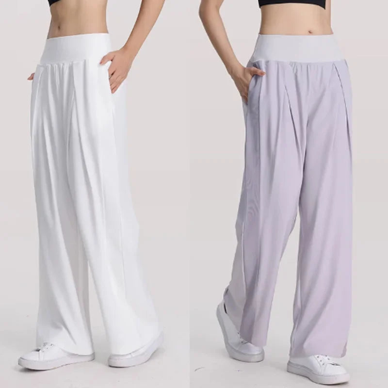 Yoga Pants Outdoor Loose Athletic Casual Pants Running Fitness Wide Leg Pants