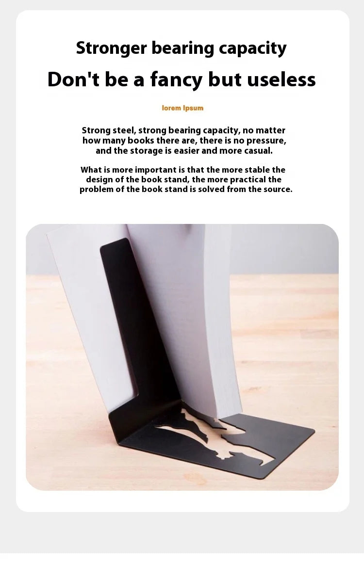 Creative Superman Metal Bookshelf Book Stand Creative Book Block Book Shelves Book Shelves Desk Book Storage Decorative Gift