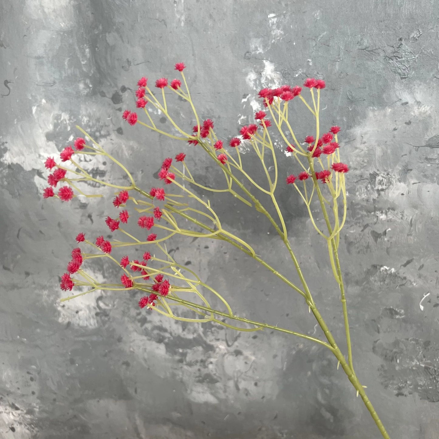 Artificial Plastic Soft Rubber Gypsophila Babys Breath Flower Branches Wedding Bouquet Floral Arrangement Accessories Home Decor