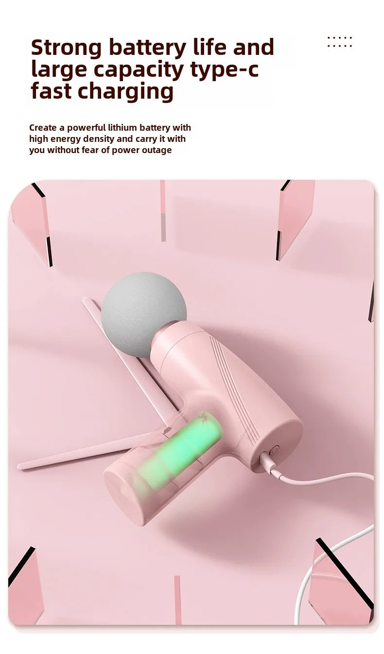 New Portable Mini Fascia Gun Multi-Stage Massage Gun Muscle Relaxation Massage Equipment Portable Vibration Massager