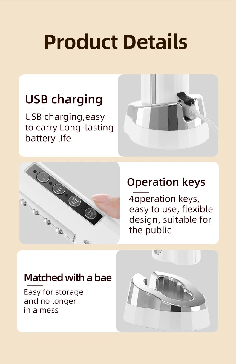 2025 Newest Facial Roller Machine Rotation EMS Heating Skin rejuvenation Facial Lifting Tighten Portable Beauty Machine