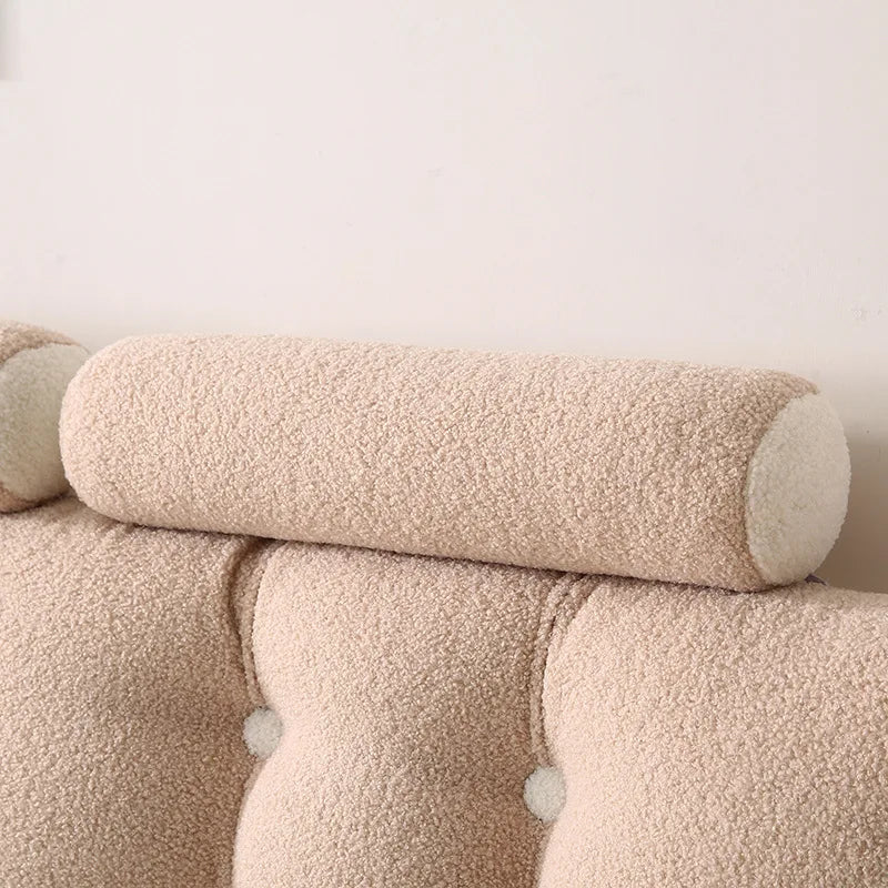 Headboard Pillow Lambswool Triangle Cushion Backrest Pain Relief Sofa Waist Cushion Wedge Sleeping Pillows for Bed Decorative 이불