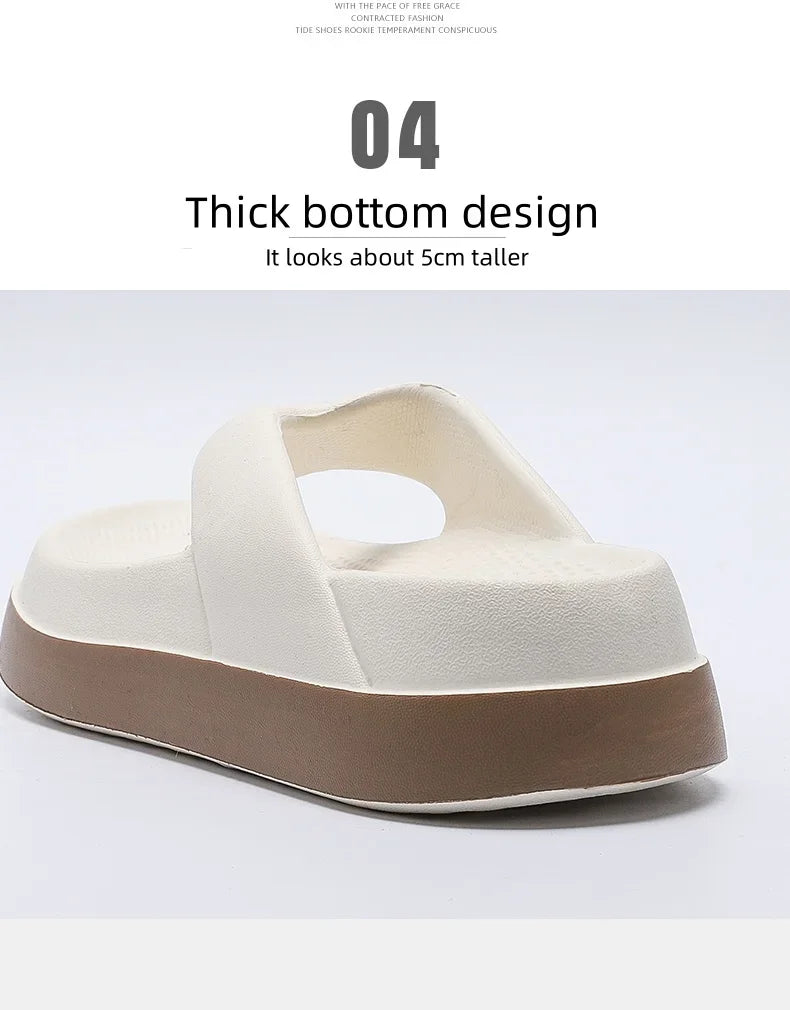 Woman flip flops Popular Design Shoes 2024 trend Casual Platform Sandals non-slip Outdoor slipper