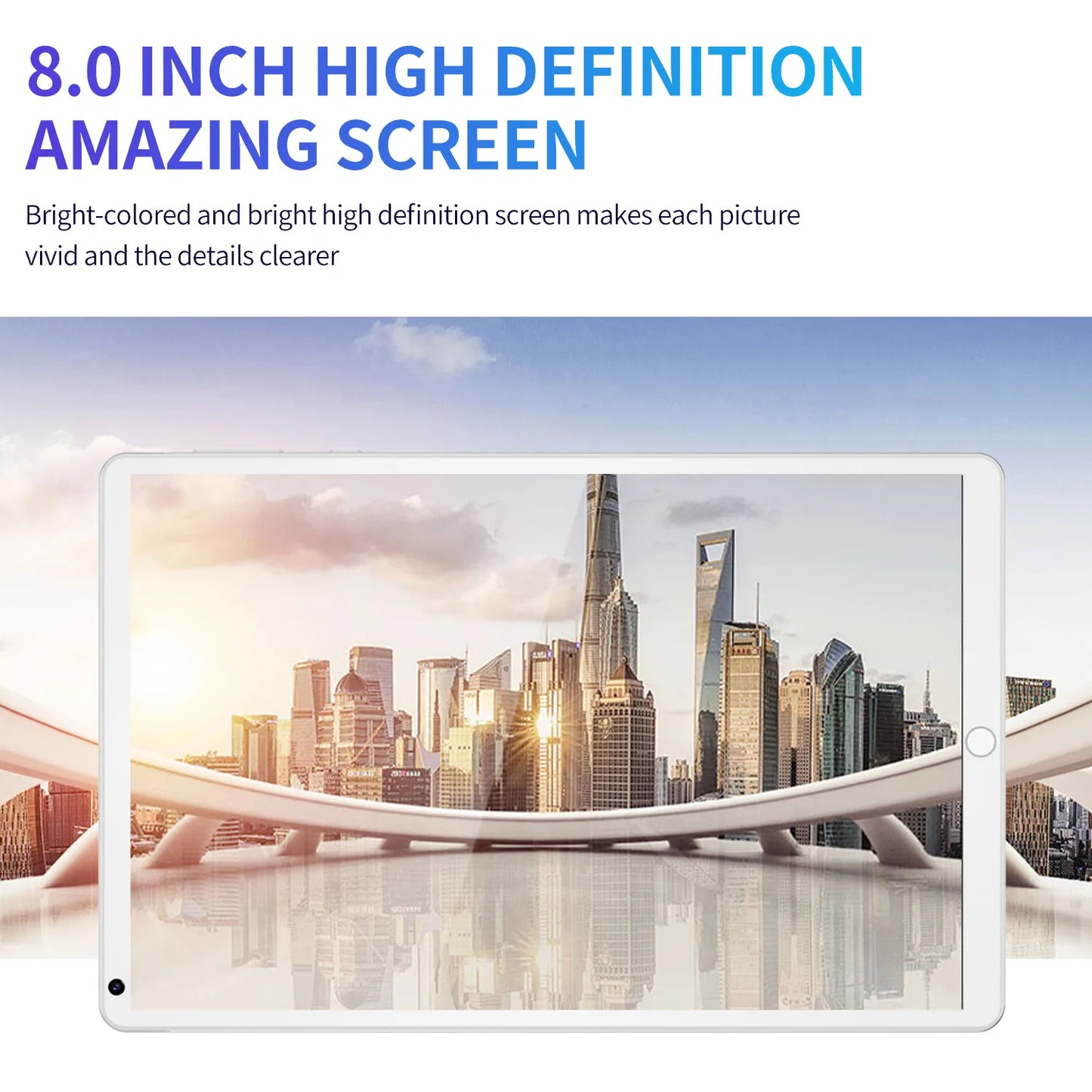 8-inch tablet computer, 2GB+16GB, 1280* 800,4000 mAh battery, dual SIM Wifi, suitable for study, entertainment, office work, etc