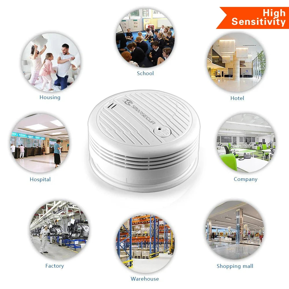 Alarmest Wifi Smoke Detector Smoke Sensor Highly Sensitive For smart Life app control Power by Tuya
