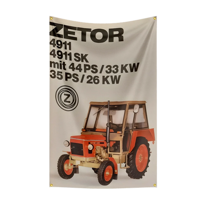 90x150CM TRACTORS-Z-ZETORs a.s. Agriculture Flag Polyester Printed Excavator Banner For Decor
