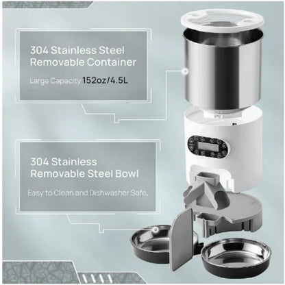 NEW Automatic Timing Smart Feeder Automatic Pet Feeder For Cat Dog Electric Dry Food Dispenser 3L 4.5L Bowls Product Supplies