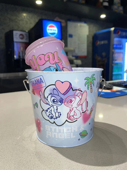 In Stock Stitch Peripheral Water Cup-Shaped Cups Straw Cup-Shaped Buckets Popcorn Buckets Desktop Decoration Children Gift