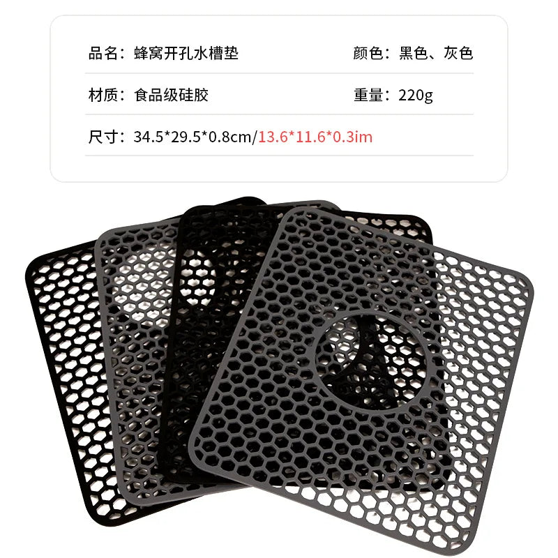 Sink Protectors for Kitchen Sink,Sink Mat,Grid Silicone Kitchen Sink Mat for Bottom of Stainless Steel Sink,Heat resistant mat