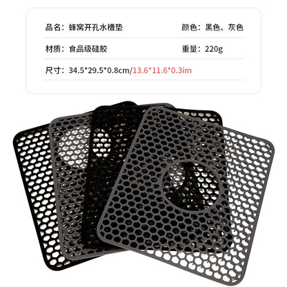 Sink Protectors for Kitchen Sink,Sink Mat,Grid Silicone Kitchen Sink Mat for Bottom of Stainless Steel Sink,Heat resistant mat