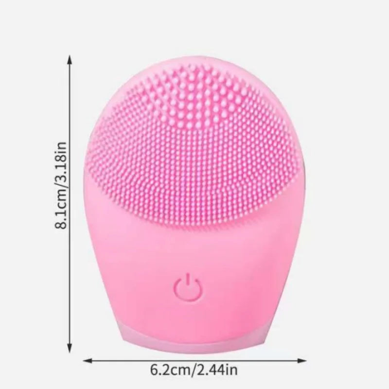 Electric Silicone Facial Cleanser Massager Skincare Massage Tool Beauty Machine Vibration Cleaning Of Pores Self Provided Batter