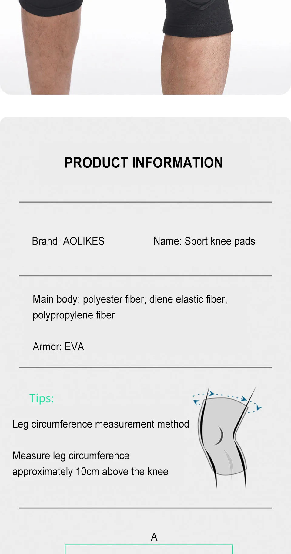 AOLIKES 1Pair Knee Elbow Pads, Thick Sponge Collisioned Kneepads for Work, Basketball Wrestling Football Volleyball Cycling