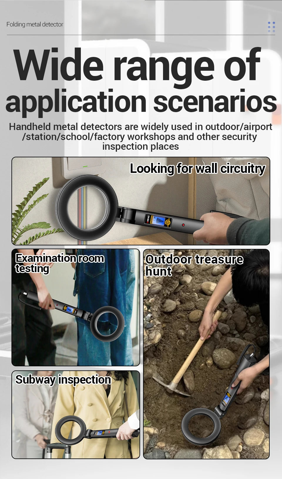 Metal Detectors ANENG DM3005B Handheld Portable High Sensitivity Metal Detector Underground Underwater Metal Finder Test Tools