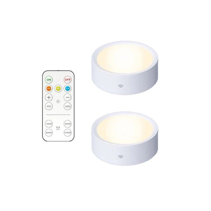 Smart Remote Control Cabinet Light Battery Powered Night Light Dimmable Warm/White Light Kitchen Light Closet Aisle Stairs Light
