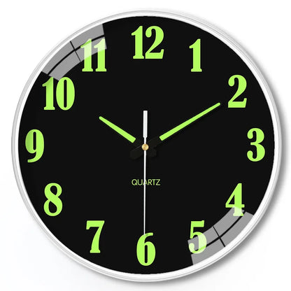 Luminous Digital Clock Living Room Wall Clock 8 inch 20cm Mute Clock Wall Clock Simple Stereo Clock