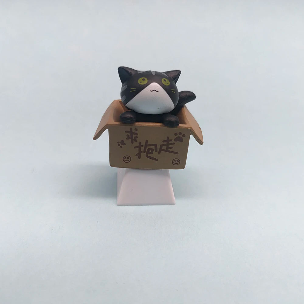 Customize Your Keyboard with Cute Cat Keycaps - PBT Axis Cherry MX Artisan Anime Pink Kawaii Accessories