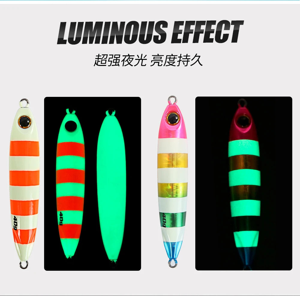 JIGGING PRO 40g 60g Slow Blatt Cast Slim Shore Jigging Lure Long Cast Metal Jig Fishing Bait