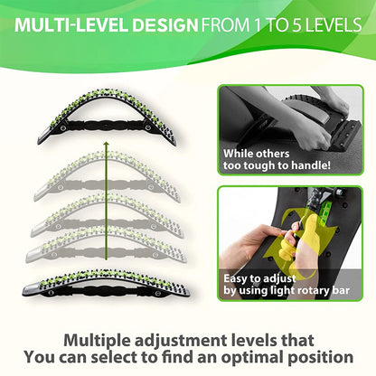 Back Stretcher,6thGeneration Upgraded Back Massager,Back Cracker for Lower Back Pain Relief Lumbar Support,with Magnetic Massage