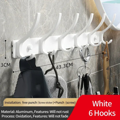 no drill Door Behind Hook Storage Wall Hanging Clothes Hanger Coat Hook Punch-free Hanger Bedroom Organizer Storage Kitchen Acce