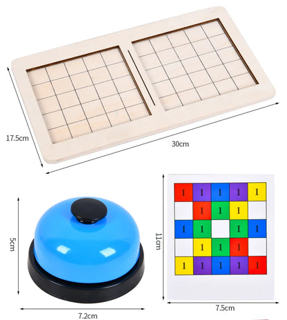 Educational Wooden Building Blocks Set for Kids Double Against Blocks Arithmetic Learning Game Puzzle Toy Ideal for Cognitive