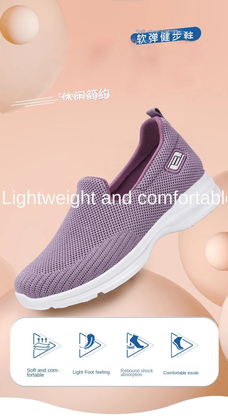 Women Vulcanized Shoes High Quality Sneakers Slip on Flats Men Loafers Breathable Mesh Walking Sneakers Women Sneakers