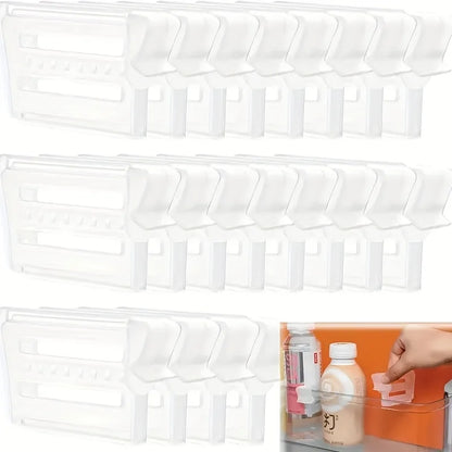6/12 Adjustable Refrigerator Space Divider - Expandable Drink and Sauce Organizer - Maximize Fridge Storage, Neatly Arrangeds