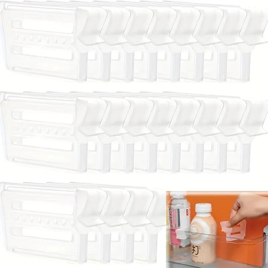 6/12 Adjustable Refrigerator Space Divider - Expandable Drink and Sauce Organizer - Maximize Fridge Storage, Neatly Arrangeds