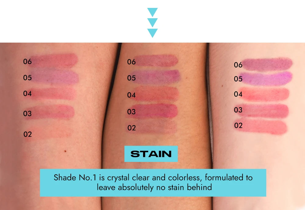 YOUNG VISION 6-Shade Avocado Long-Lasting Moisturizing Lip Stain is lightweight, non-sticky, non-stick cup lip stain