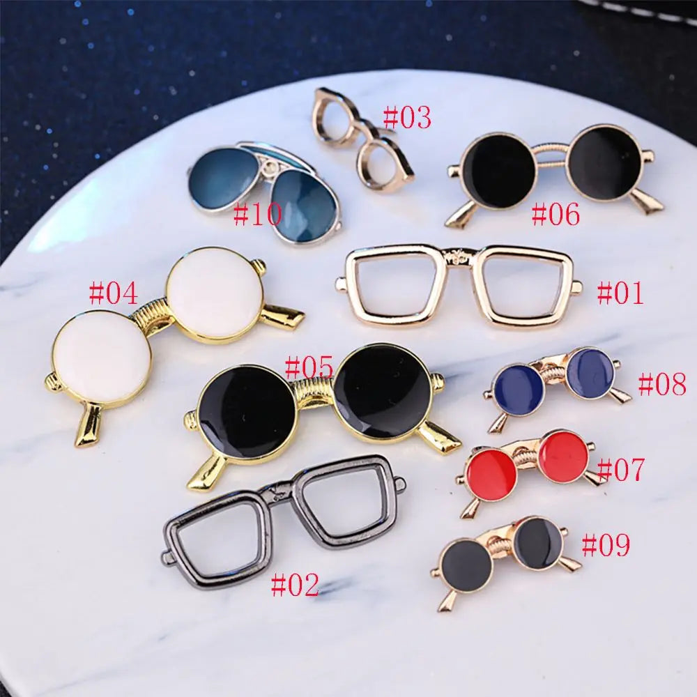Fashion Accessories Sunglasses Shape Jackets Suit Accessories Shirt Brooch Badge Collar Pins Glasses Brooch