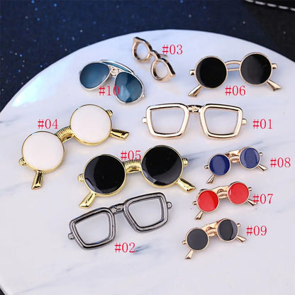 Fashion Accessories Sunglasses Shape Jackets Suit Accessories Shirt Brooch Badge Collar Pins Glasses Brooch