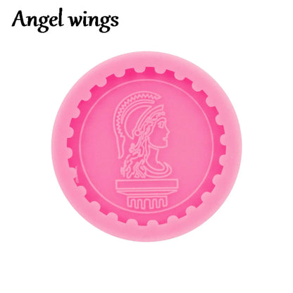 DY1206 African Tribal Symbols Badge Reel Mold Epoxy Resin, Medical,Medical, Physical Therapy, Pharmacy Nursing Chocolate Moulds