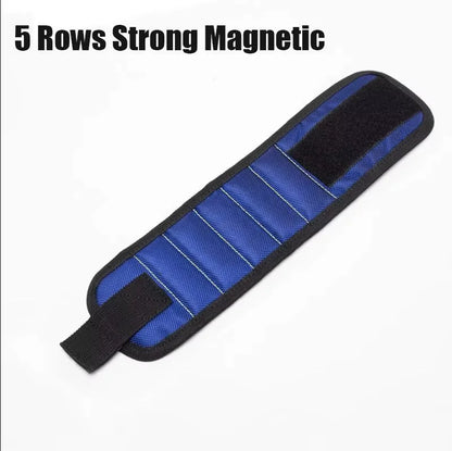Magnetic Wristband Tool Holder for Screws, Nails & Drilling Bits – Strong 5 Rows of Magnets for DIY & Workshop Use