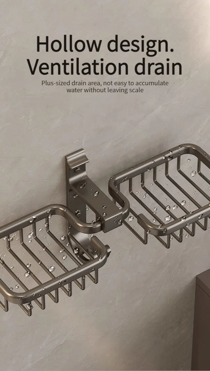Aluminum Bathroom Drain Soap Storage Holder Soap Dish Storage Rack Bathroom Accessories