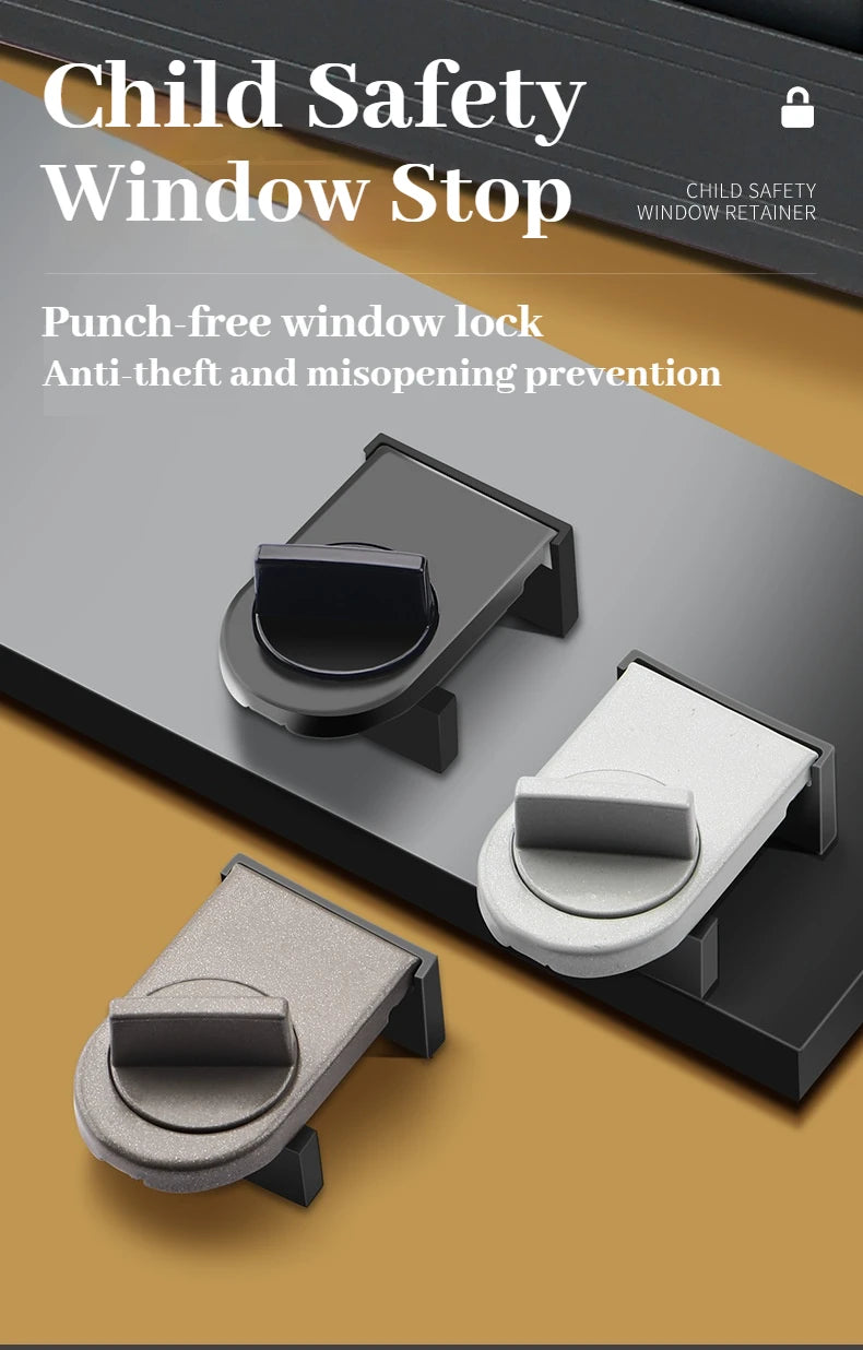 Sliding Sash Stopper Cabinet Locks Straps Doors Security Anti-theft lock Window Sliding Door Baby Kids Child Safety Doors Lock