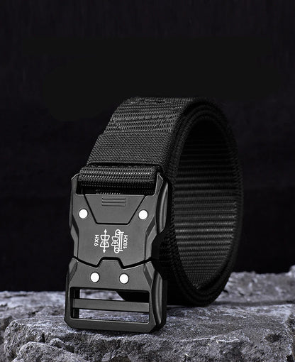 Casual Men's Canvas Belt Tactical Belt Outdoor Sports Belt Fashionable Training Belt