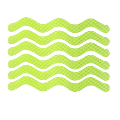 6Pcs S Shaped Anti Slip Strips Waterproof Safety Strips Shower Stickers Self-Adhesive Non Slip Tape For Bathtub Stairs Floor