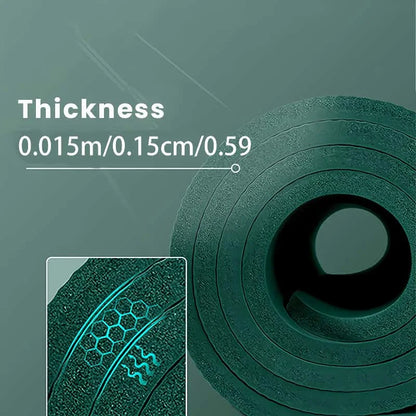 200x80cm 15mm Thick Yoga Mat - High Density Anti-Slip for All Levels & Pilates - Portable Home/Outdoor Workout Mat