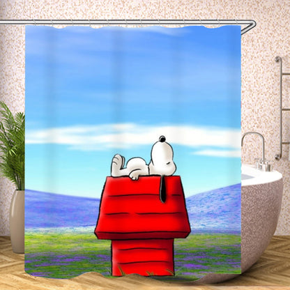 Snoopy Anime Funny Cute Shower Screen Bath Curtain Toilet Accessories Bathroom Sets Full Setluxury