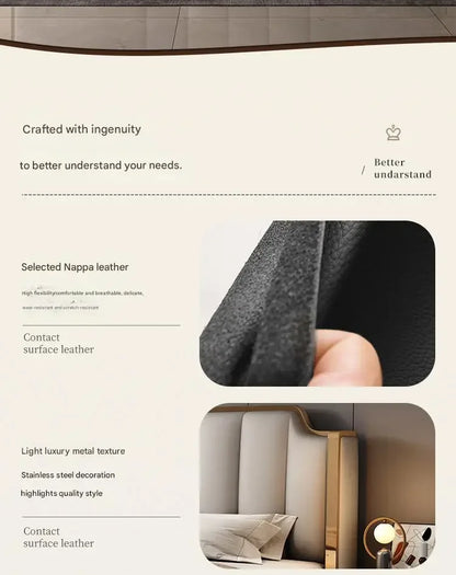 Italian Luxury Beds Leather Modern Simple Storage Beds Queen White Bedroom Double Somieres Marcos De Cama Bedroom Furniture